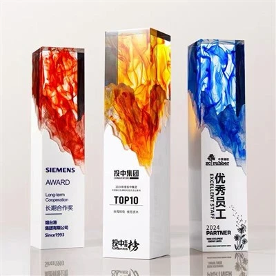 Trofeo de columna L de mancha de tinta